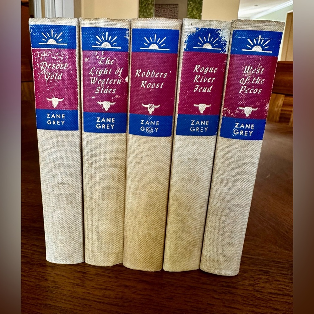 Zane Grey Lot of 5 Vintage Books. Copyright 1913-1932 Binding’s intact